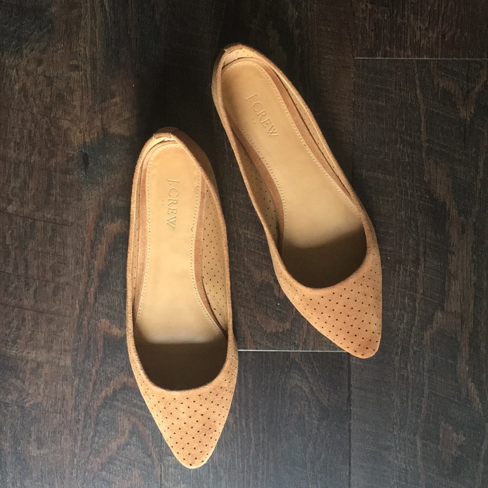 J Crew Suede light brown flats